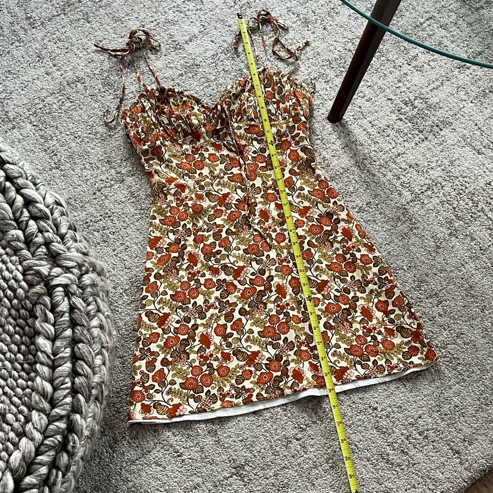 Realisation Par The Devon in 70's Floral Boho Silk Mini Dress Sz XS - Picture 15 of 17